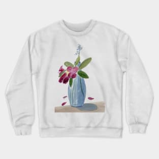 Red Flowers. Watercolor Painting Crewneck Sweatshirt